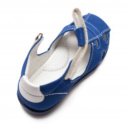 Sandale copii  - Sandalute baieti din piele cu talonet AV37 albastru indigo 17-30