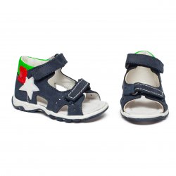 Sandale copii  - Sandalute baieti inalte pe glezna cu talonet hokide 200 blu 18-26