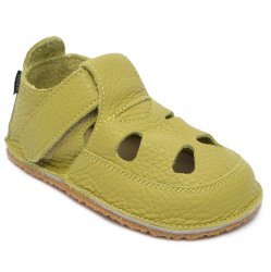 Incaltaminte flexibila copii  - Sandale barefoot baieti din piele 2022 blu 17-25