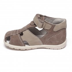 Sandale copii  - Sandalute copii din piele cu talonet AV37 gri 17-30