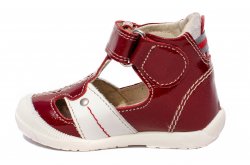 Sandale copii - Sandalute copii ortopedice hokide 273 bordo lac 18-24