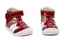 Sandale copii - Sandalute copii ortopedice hokide 273 bordo lac 18-24