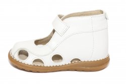 Sandale copii  - Sandalute copii picior lat gros pufos 550 alb 18-25