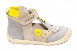Sandale copii - Sandalute copii piele hokide 305 gri galben 18-25