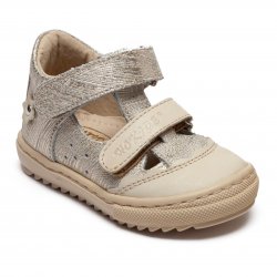 Sandale copii  - Sandalute fete cu talonet din piele hokide 386 bej 18-25