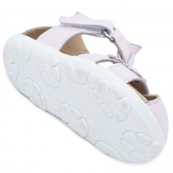 Sandale copii  - Sandalute fete din piele cu talonet 346 roz pal TA 18-25