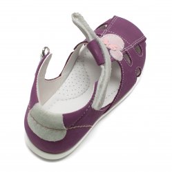 Sandale copii  - Sandalute fete din piele cu talonet AV38 mov mickey 18-30