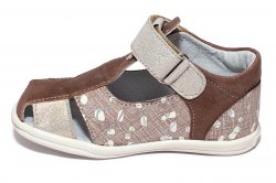 Sandale copii - Sandalute fete piele pj shoes Pablo bronz lux 18-26