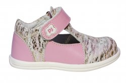 Sandale copii - Sandalute fete pj shoes Pablo roz print 18-26