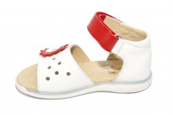 Sandale copii - Sandalute fetite 1412 alb rosu 18-25