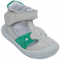 Sandale copii - Sandalute ortopedice copii din piele hokide 273 gri verde 18-25