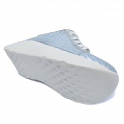 Pantofi sport copii  - Sneakers fete cu talpa inalta piele 2025 blue arg 35-40