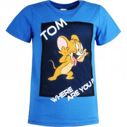 Tricouri copii  - Tricouri baieti Tom si Jerry 8577 albastru