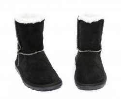 Ugg-uri copii - Ugg-uri copii piele milano 4 negru alb 24-36