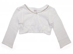 Bolerou - Bolerou fete din tricot alb cu paiete cu maneca scurta 103