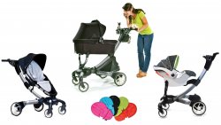 Carucioare copii - Caruciore copii 3 in 1 4MOMS automatizate Origami 4 moms