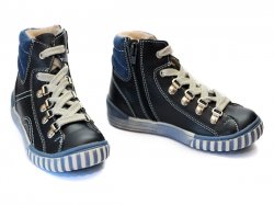 Ghete blana copii  - Ghete imblanite copii hokide 247 albastru