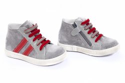 Ghete copii  - Ghete copii pj shoes Rocky gri-rosu