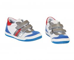 Pantofi sport copii  - Pantofi copii sport Costa alb rosu blu