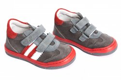 Pantofi sport copii - Pantofi copii sport pj shoes Costa gri rosu