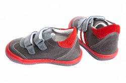 Pantofi sport copii - Pantofi copii sport pj shoes Costa gri rosu