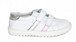 Pantofi sport copii - Pantofi fete pj shoes Skate alb roz 27-37