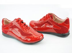 Pantofi sport   - Pantofi femei din piele 3212 rosu lac