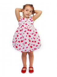 Rochii fete  - Rochie fete cu fusta balon si imprimeu floral 1024