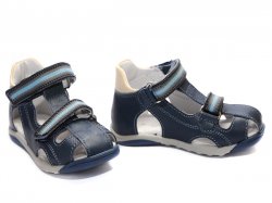 Sandale copii - Sandale baieti PJ Shoes Mario blu