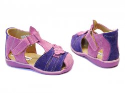 Sandale copii  - Sandale fete piele 574 mov lila