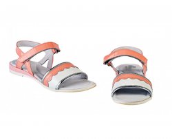Sandale copii  - Sandale fete Pj Shoes Iris alb roz
