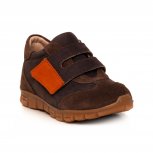 Adidasi copii cu talonet din piele pj shoes Tokyo maro dark port 19-26
