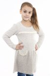 Bluza fete stil rochita cu maneca lunga 989 bej