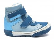 Ghete baieti cu blana pj shoes Kiro albastru bleu 20-29
