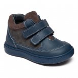 Ghete baieti din piele cu talonet AV168 blu gri 18-30