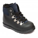 Ghete blana copii din piele cu talonet hokide 365 negru blu 19-27