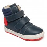 Ghete blana copii din piele cu talonet hokide 460 blu R 26-30