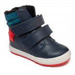Ghete blana copii din piele cu talonet hokide 460 blu R stea 19-25
