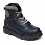 Ghete copii cu blana din piele hokide 413 blu TN 26-37