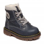 Ghete copii blana cu talonet din piele hokide 413 blu g 22-37
