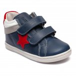 Ghete copii din piele cu talonet hokide 481 blu alb rosu 18-25