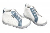 Ghete copii hokide 338 alb-albastru
