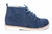 Ghete copii piele intoarsa 1338 albastru 26-36