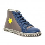 Ghete copii piele pj shoes Rebel blu gri 27-37