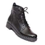 Ghete dama cu blana Gloria 4837 negru lac 34-41