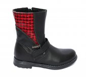 Ghete fete cu blana hokide 368 negru rosu 27-39
