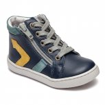 Ghete ortopedice baieti din piele cu talonet hokide 377 blu G A 18-25