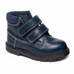 Ghetute copii din piele cu blana si talonet hokide 412 blu TN 19-25
