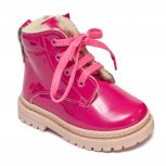 Ghetute cu blana fete din piele si talonet AV413 fuxia lac TR 19-30