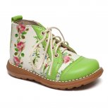 Ghetute fete cu talonet din piele 1325 vernil alb flori 18-25